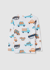 Ovs T-Shirt With Long Sleeves And Small Cars Print